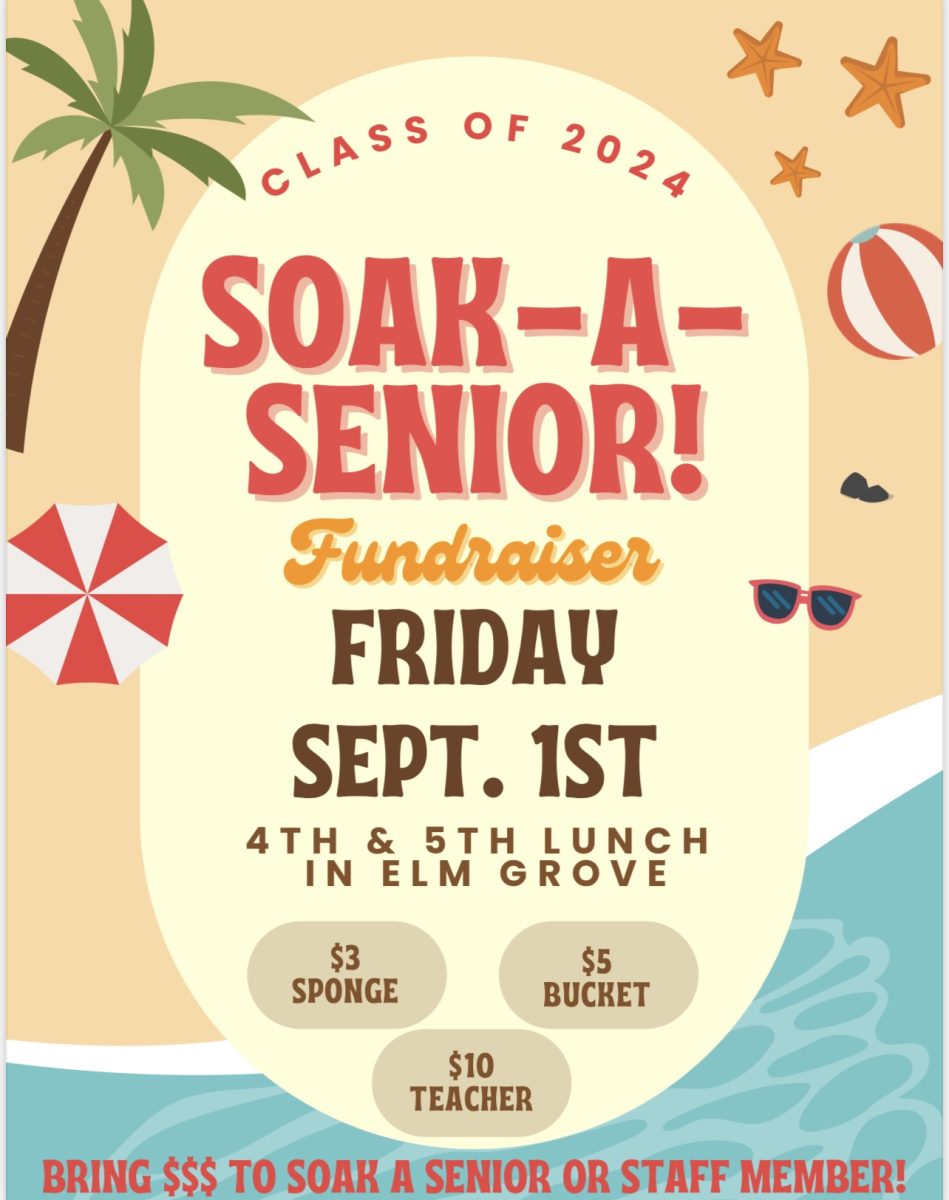 The+official+Soak-a-Senior+flyer+is+displayed+around+Bakersfield+High+School.