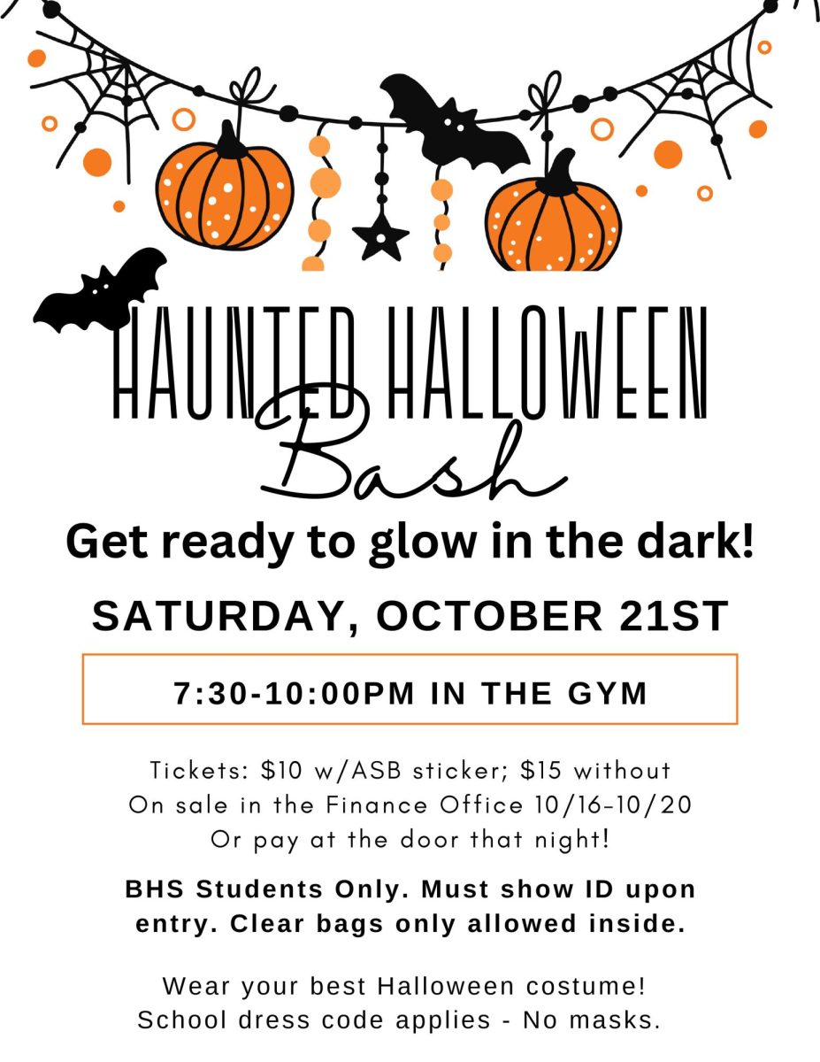 Flyer provided by Anna Lovan, BHS Activities Director.