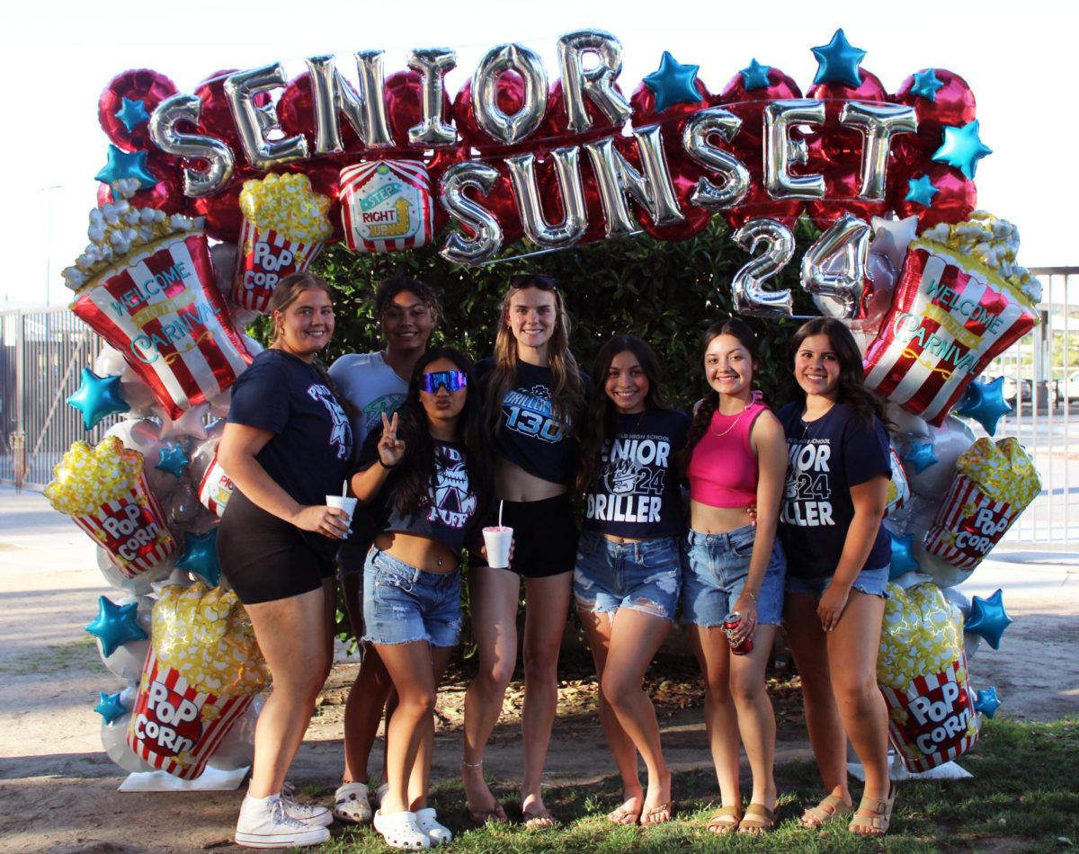 Drillers get together at the Senior Sunset carnival. 