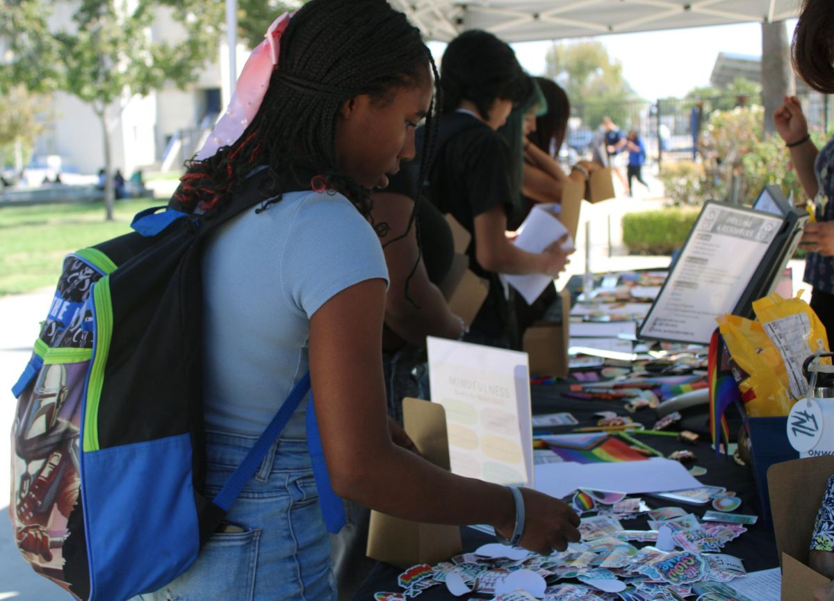 Anxiety and stress relieving stickers and activities, including coloring pages and crayons, were given to participating students.