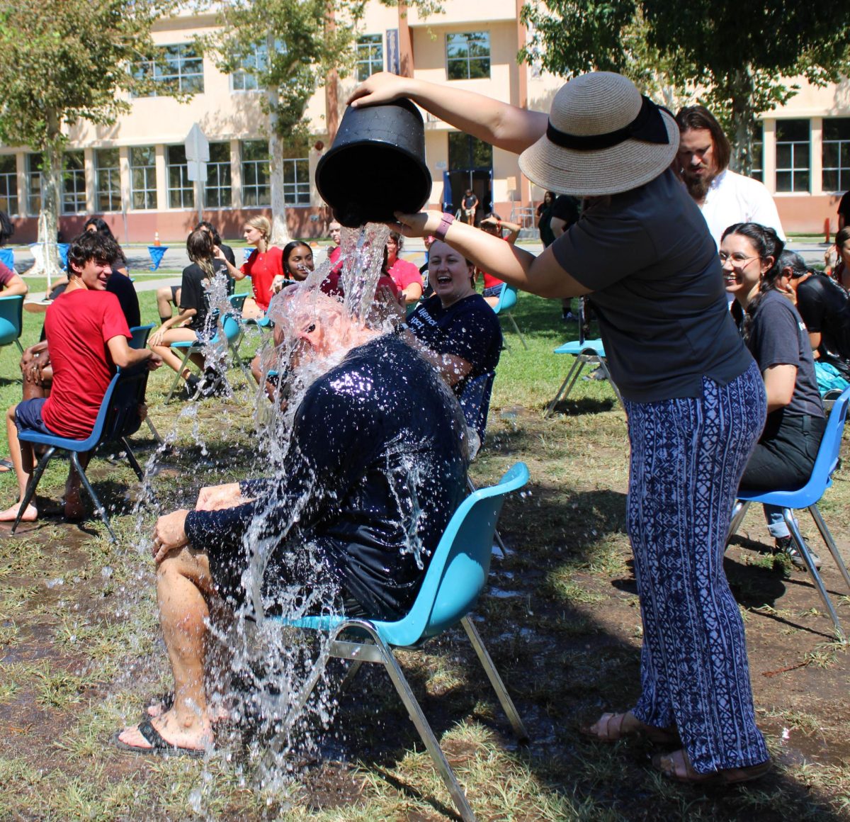 BHS staff volunteer to get soaked to raise money for the Class of 2025.