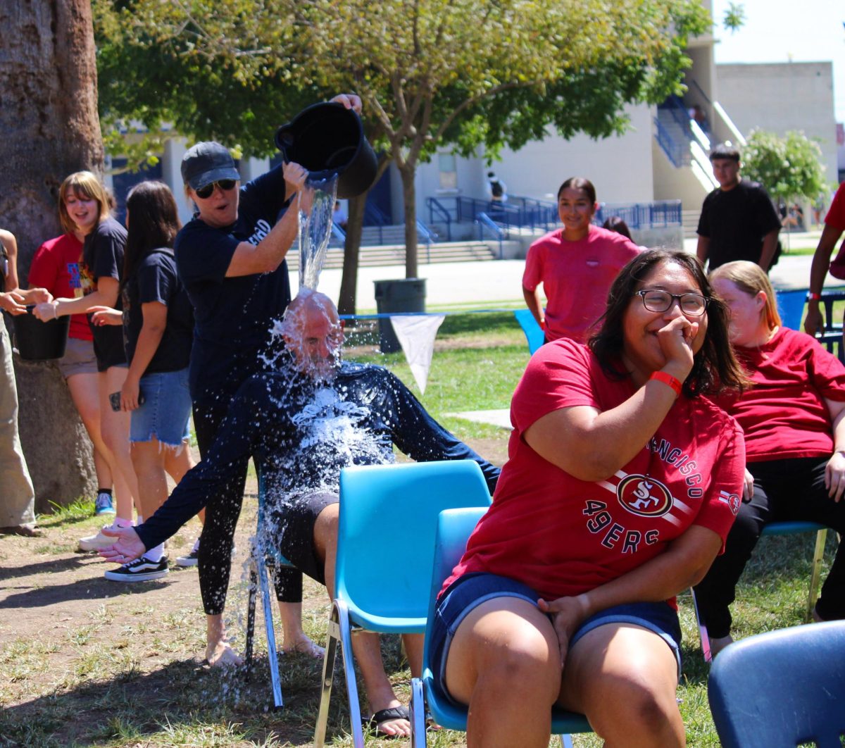 BHS staff volunteer to get soaked to raise money for the Class of 2025.