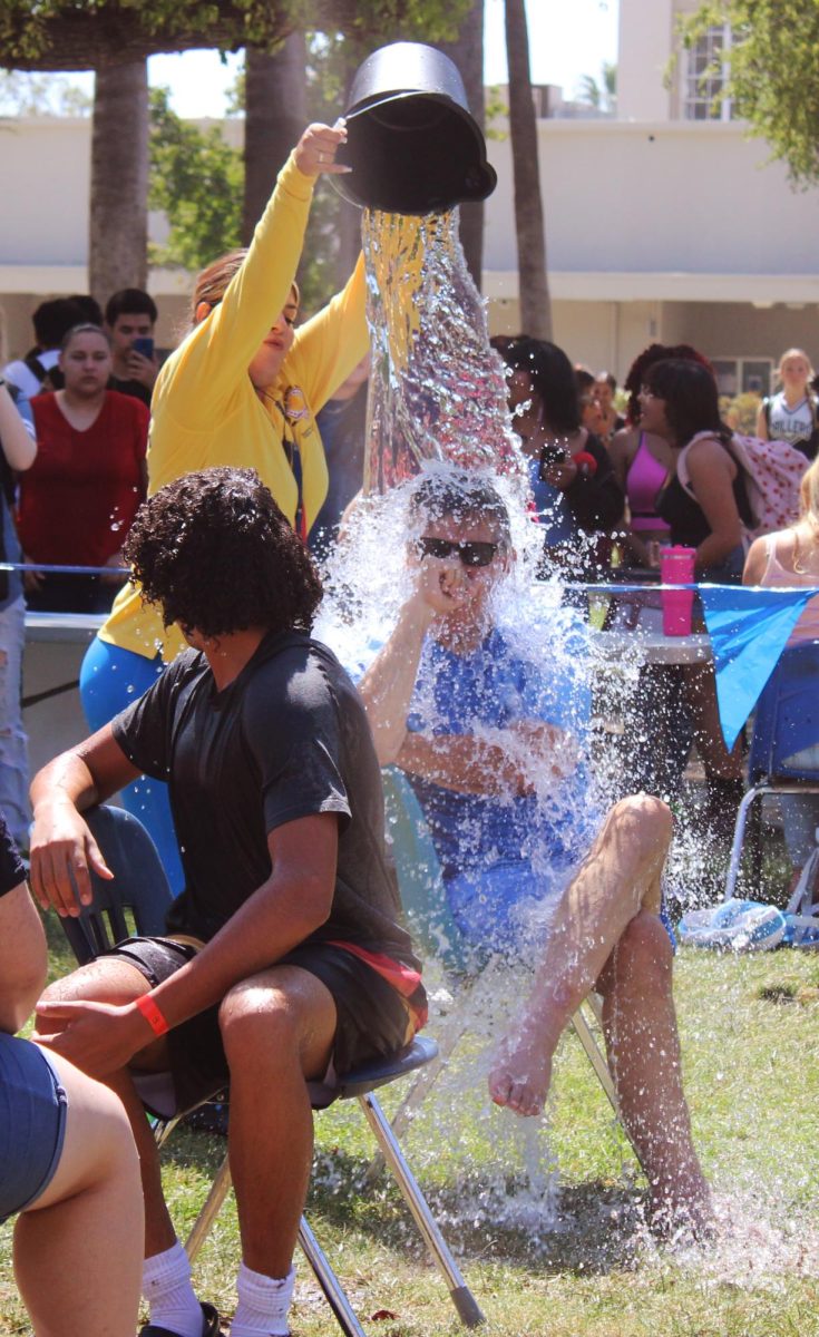 BHS staff volunteer to get soaked to raise money for the Class of 2025.