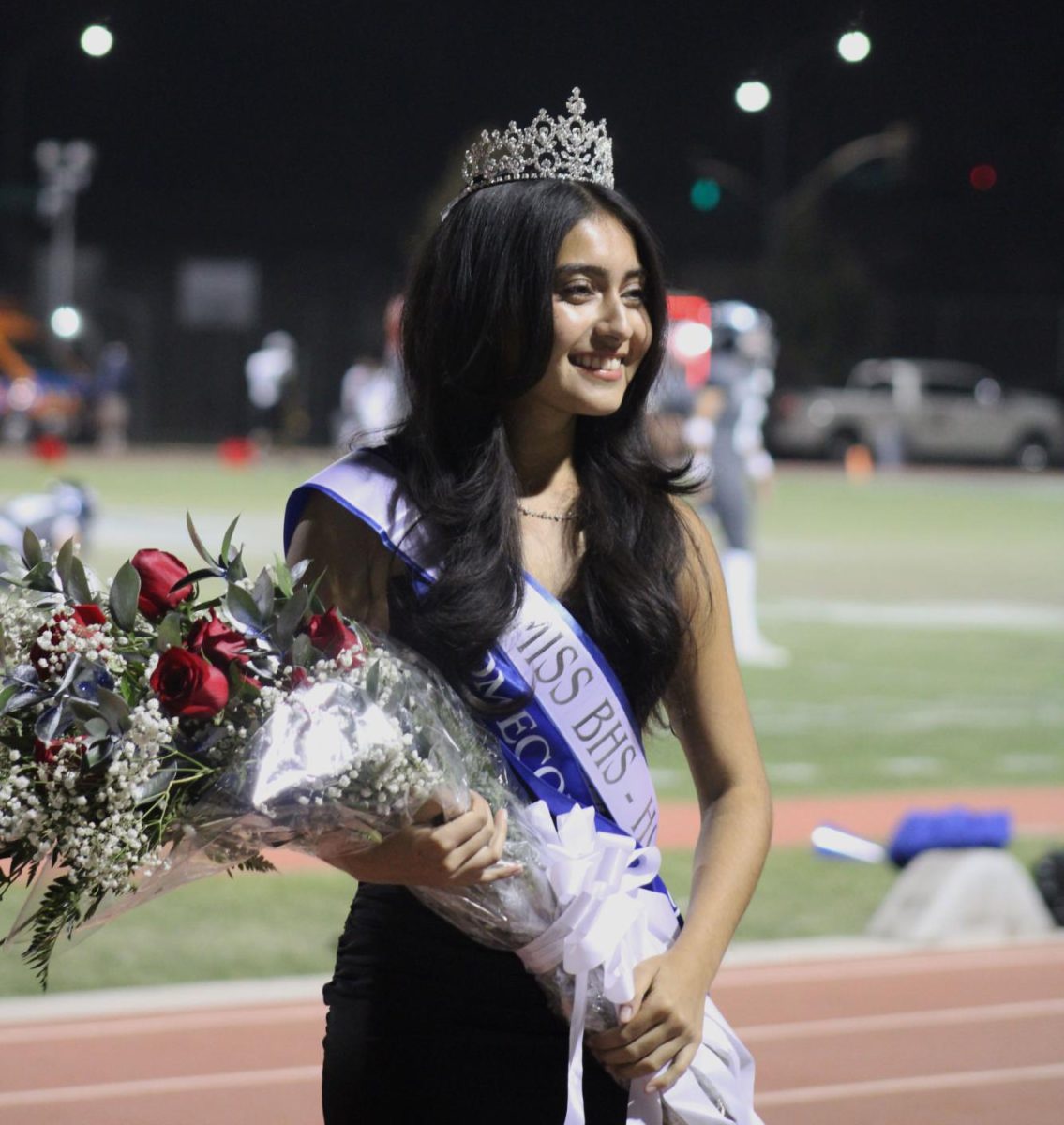 Arline Pineda, News Editor of The Blue and White, wins the title of Miss BHS.