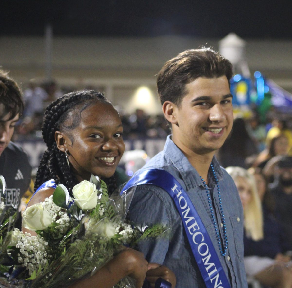 Mr. and Miss BHS candidates exit the field after the winners are crowned.