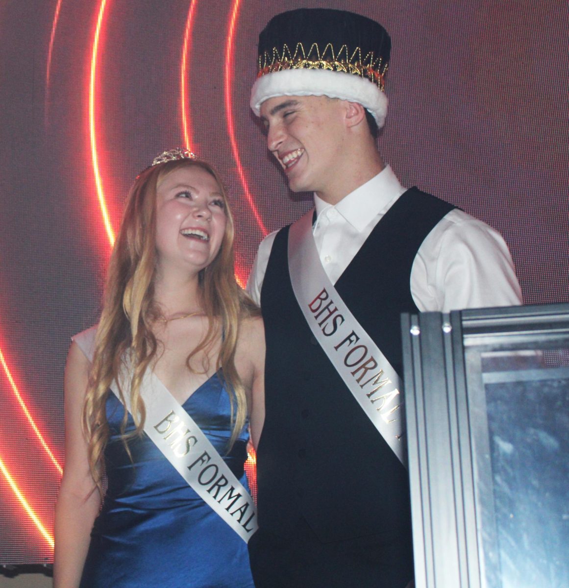 The Formal Court winners are announced. 

Clara Stevens as Formal Princess and as Davis Olson Formal Prince. 