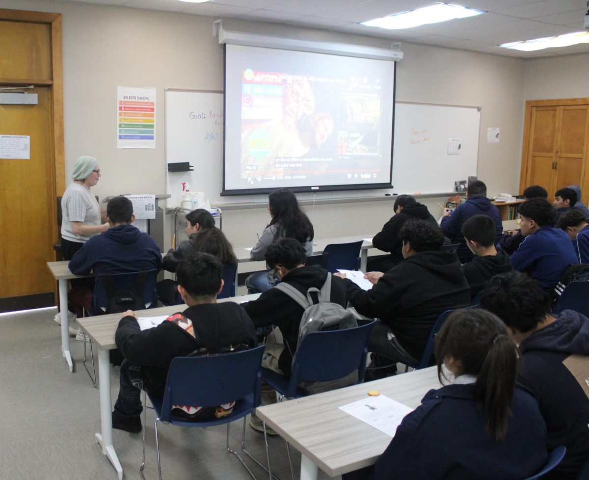 Instruction has continued in Gonzalez's class after their return to Warren Hall.